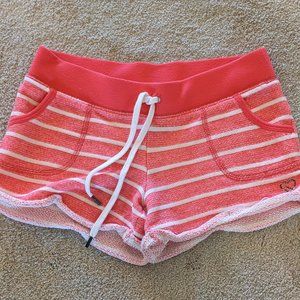 Red and White Striped Live Love Dream Knit Lounge Shorts Size XS